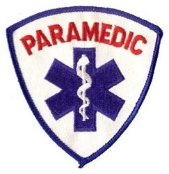 PARAMEDIC Shield Patch Ble and Red