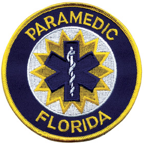 Florida Paramedic Patch Gold Edge