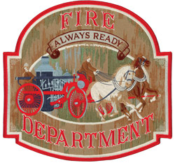 Old-Time Fire Department Back Patch