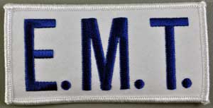 EMT Chest Emblem Royal/White