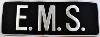 E.M.S. Back Patch White/Navy Blue