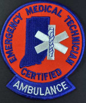 Indiana EMT Ambulance Patch Indiana EMT patch, 