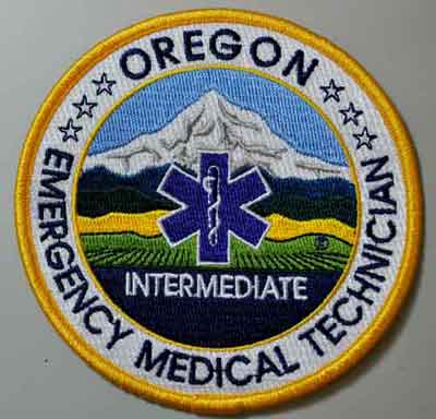 Oregon EMT Intermediate Patch OR EMT I patch, Oregon patch, emergency medical tech intermediate, uniform patch