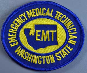 Washington State EMT Patch Gold
