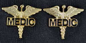 MEDIC on Caduceus Pin - Pair medic pin, paramedic pin, paramedic pin on caduceus, uniform, medical officer, 