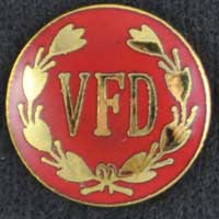 VFD Fire Emblem Pin volunteer fire department, vdf, fire uniform, fire emblem, fire dept.