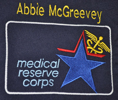 Medical Reserve Corps logo on our computer briefcase