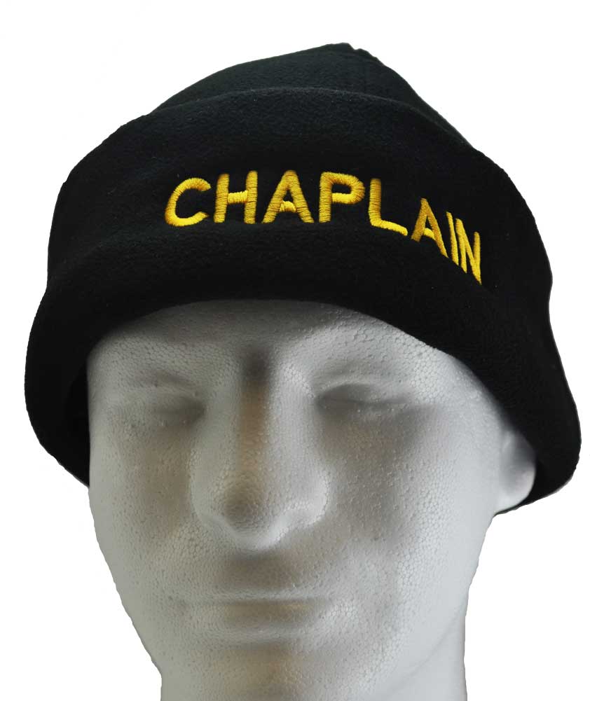 Black Chaplain Cap Fleece 