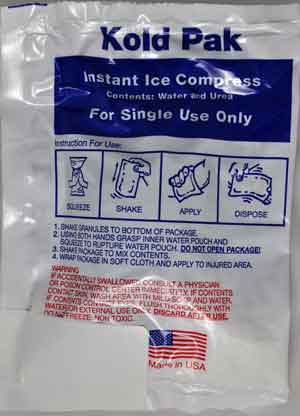 Case Instant Cold Pack - Large 6 x 9 - 24 per case Ice pack, Instant ice pack, ice compress, cold pack, kold pak, instant, instant cold pack