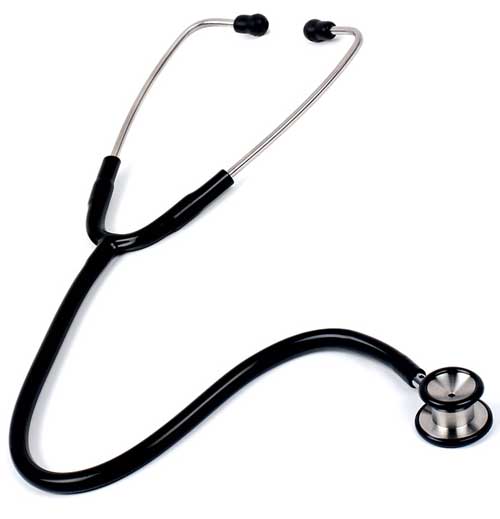 Pediatric stethoscope in black
