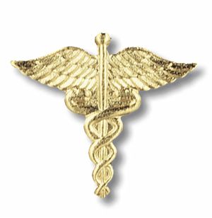 Caduceus - Gold Plate Pin