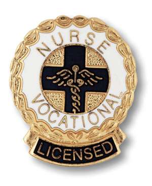 Licensed Vocational Nurse Emblem pin