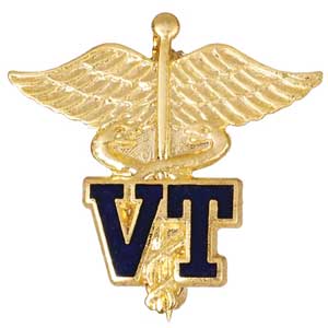 Veterinary Technician on Caduceus Pin Veterinary Technician, Vet Technician, Vet Tech, VT, 