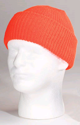 High Visibility Orange Watch Cap - Blank watch cap, wool cap, hi-viz, hat, cap, watchcap