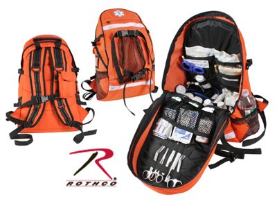 Empty Orange EMS Backpack by Rothco