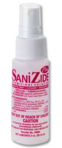 SaniZide Plus TM 2 fl oz spray bottle