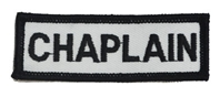 White chaplain chest patch embroidered
