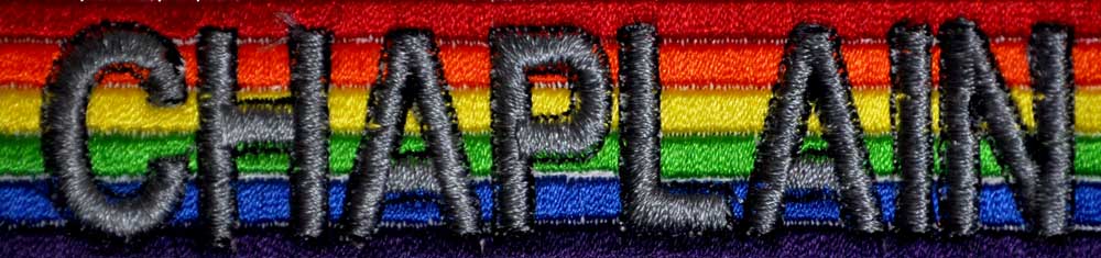 Chaplain patch LGBTQ supportive chest patch 1 inch by 4 inches