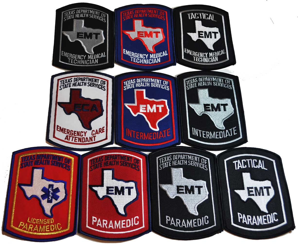 PARAMEDIC EMT TEXAS DEPT OF HEALTH SERVICES SEW-ON PATCH 