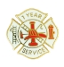 Fire Department 1 Year of Service Award Pin for firefighters