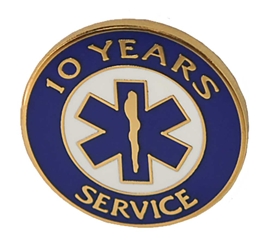 EMS 10 Years of Service Pin