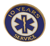 EMS 10 Years of Service Pin