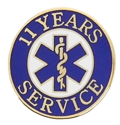 EMS 11 years of service pin