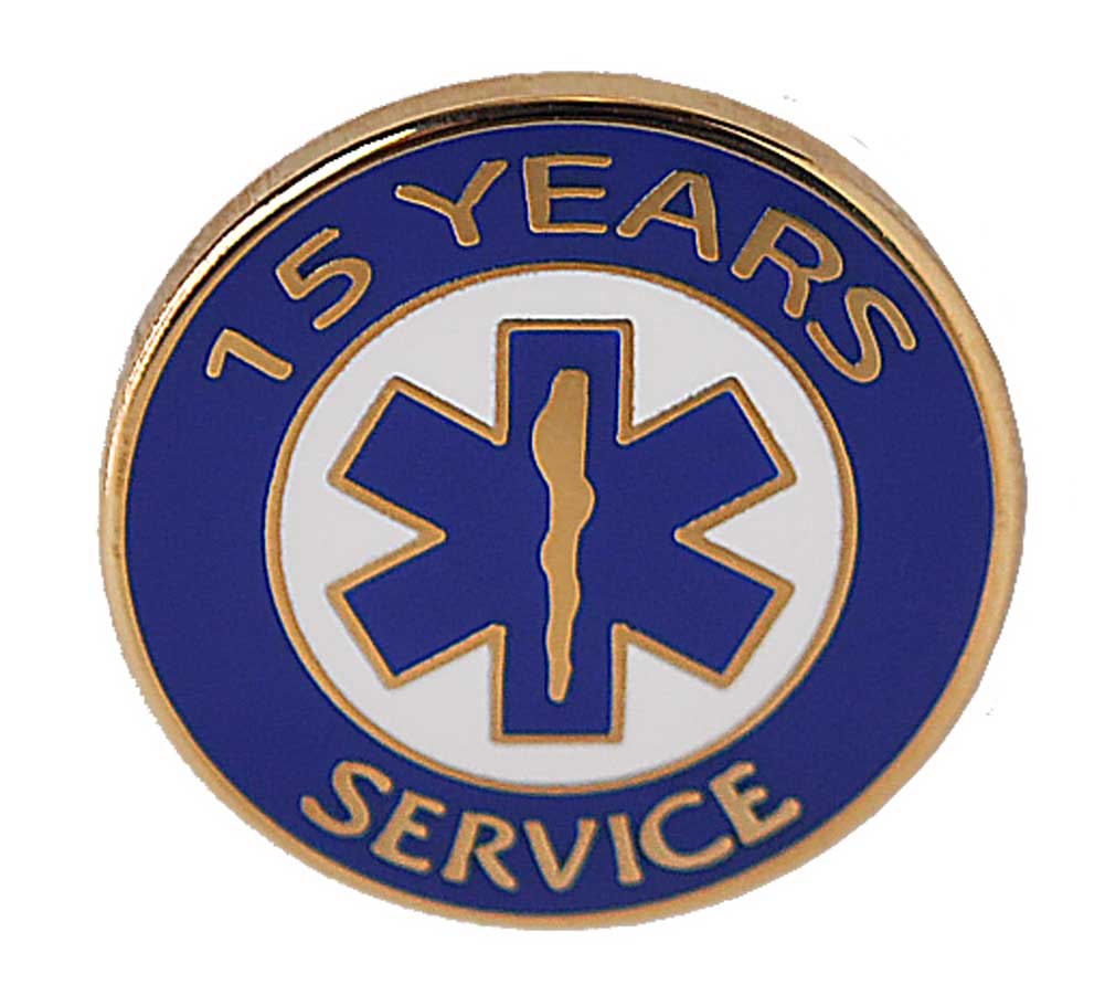 EMS 15 years of service pin