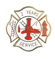 2 years of service pin for fire department