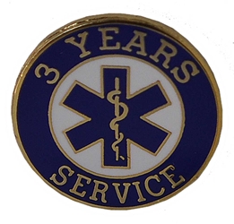 3 Years of service pin for EMS recognition