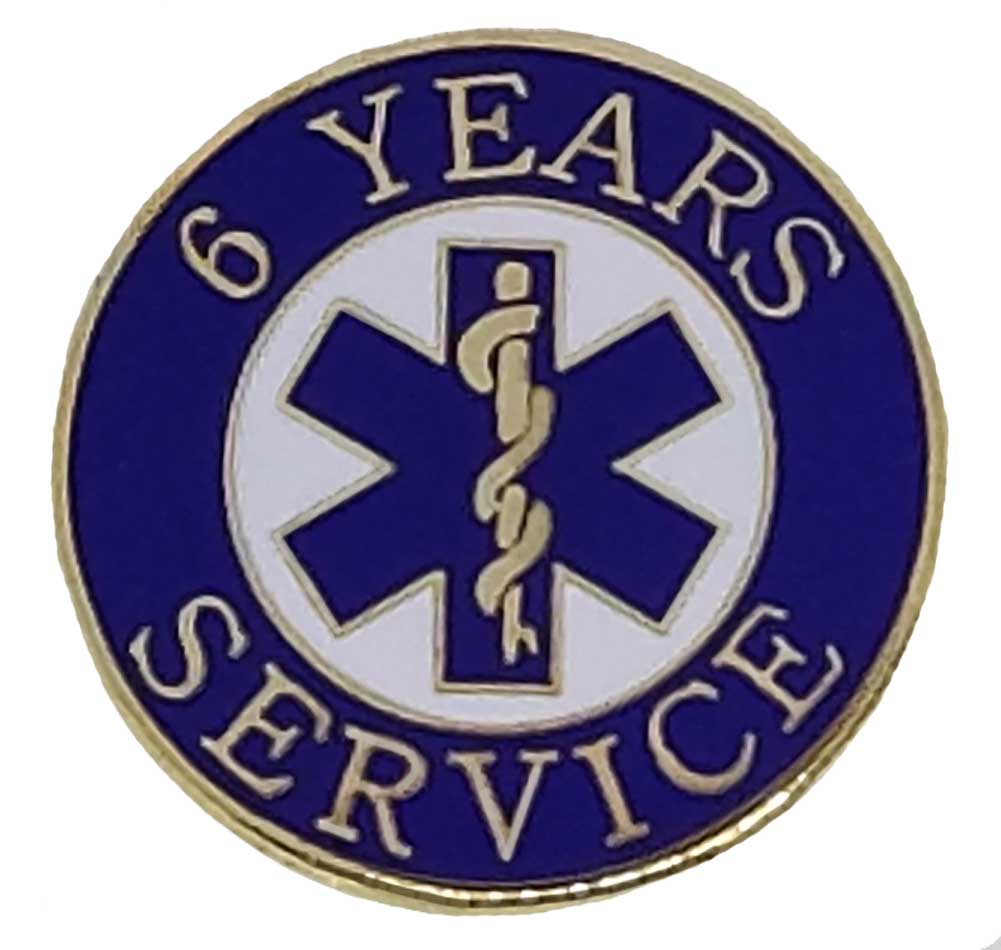 EMS 6 Years of Service Pin