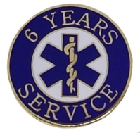 EMS 6 Years of Service Pin