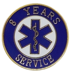 EMS 8 Years of Service Pin