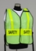 Split Front Vest with back title and vertical striping and titles