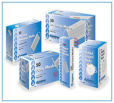 Face Mask Surg with Ties and Plastic Shield - 50/box; 4 boxes/case