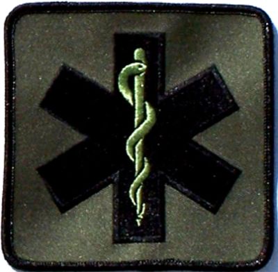 4" Star of Life, Olive-Green