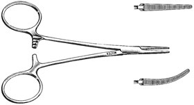 Hartman Mosquito Forcep - Curved - 5 inch