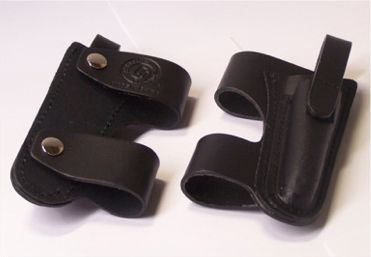 All Leather Belt Horizontal Holster - Black-