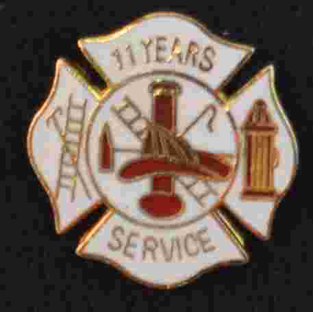 11 years Fire Service pin