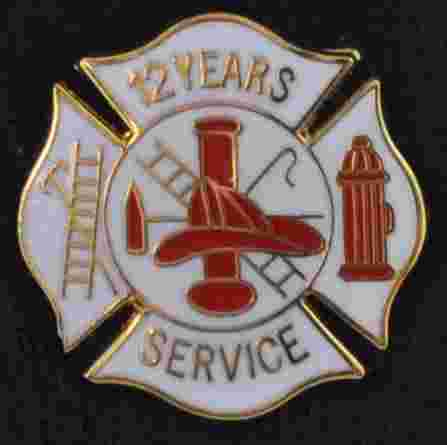 12 years Fire Service pin