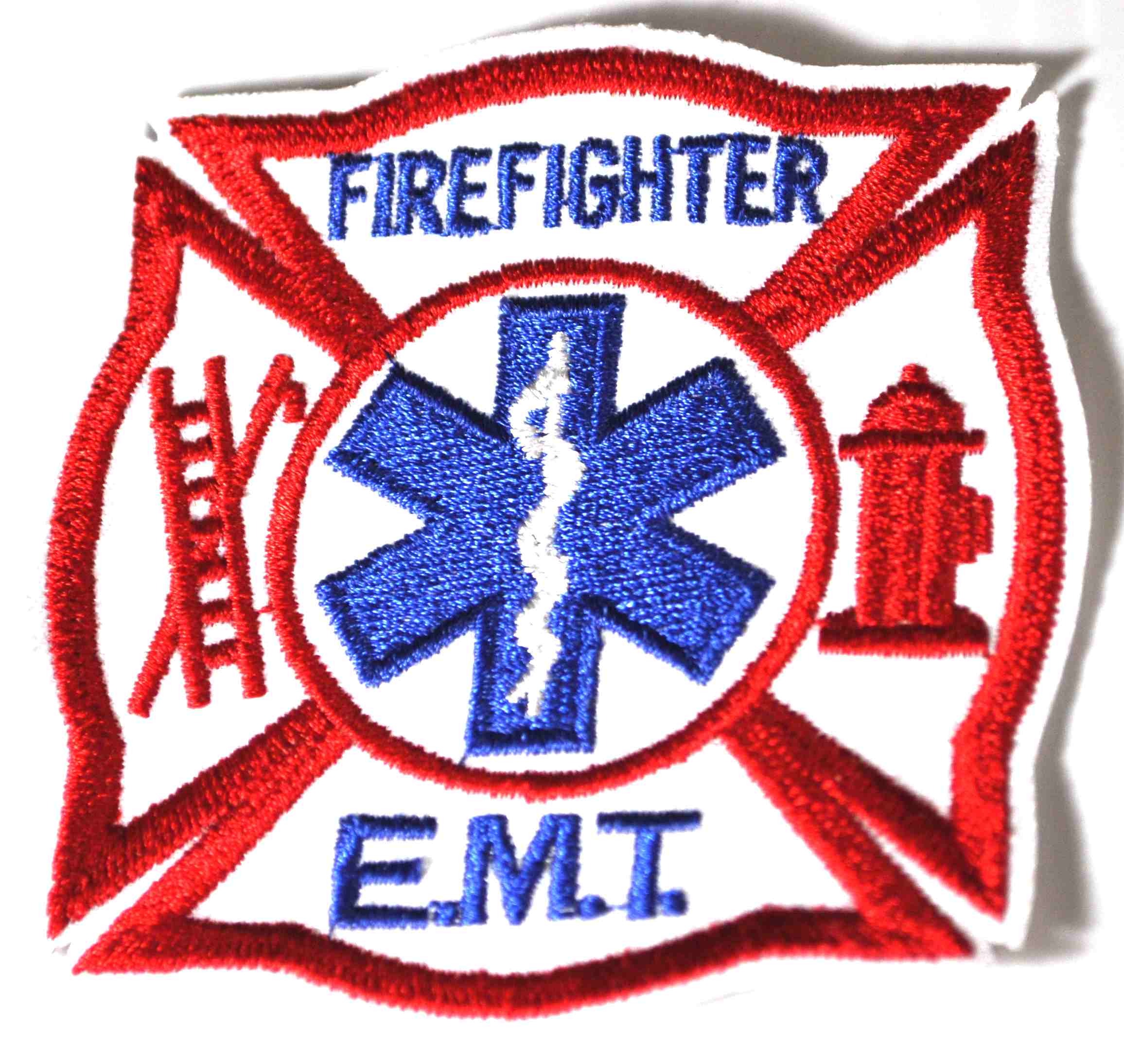 Firefighter EMT Embroidered Patch #FRU-E158