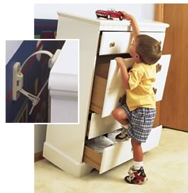 Tip-Resistant Furniture Safety Brackets