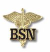 BSN - letters on Caduceus-