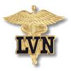 LVN -in filigreed heart - Emblem Pin