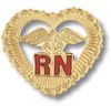 RN -inside Filigreed Heart- Emblem Pin