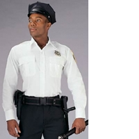 White Long Sleeve Genuine Police, Security, EMT Uniform Shirt