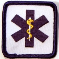 Embroidered Patch - Mini Star of Life 2 x 2 Square