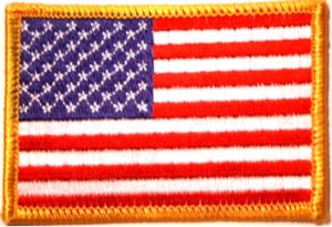 Embroidered Patch - American Flag - Rectangle