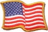 Embroidered Patch - Waving American Flag