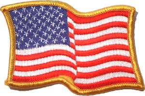 Embroidered Patch - Waving American Flag